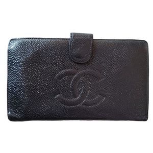 CHANEL Black Leather Wallet
